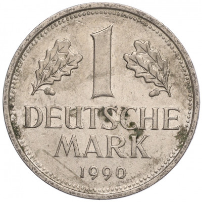 1 марка 1990 года D Западная Германия (ФРГ)