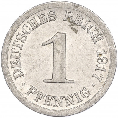 1 пфенниг 1917 года J Германия