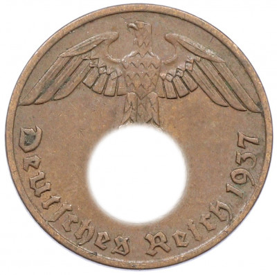 1 рейхспфенниг 1937 года A Германия