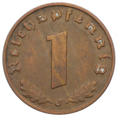 1 рейхспфенниг 1938 года J Германия