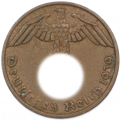 1 рейхспфенниг 1939 года F Германия