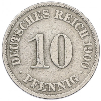 10 пфеннигов 1900 года A Германия