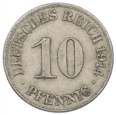 10 пфеннигов 1914 года A Германия