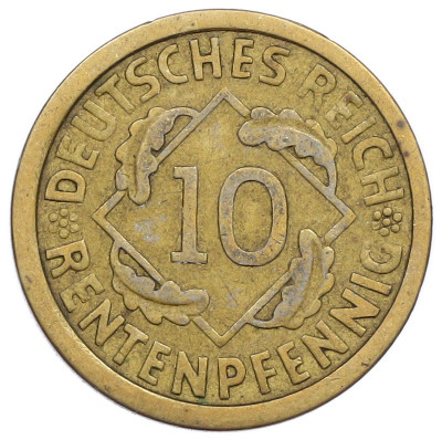 10 рентенпфеннигов 1924 года A Германия