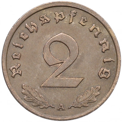 2 рейхспфеннига 1938 года A Германия