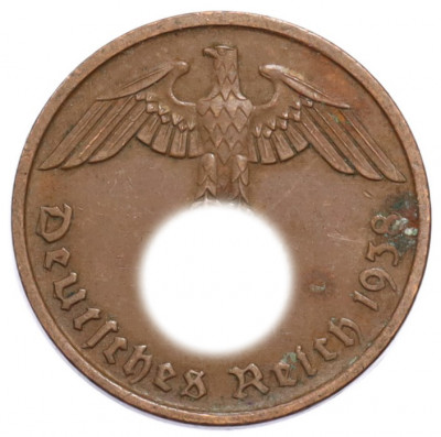 2 рейхспфеннига 1938 года D Германия
