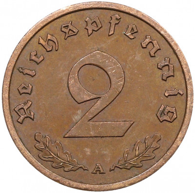 2 рейхспфеннига 1939 года A Германия