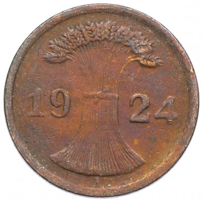2 рентенпфеннига 1924 года A Германия