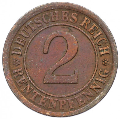 2 рентенпфеннига 1924 года A Германия