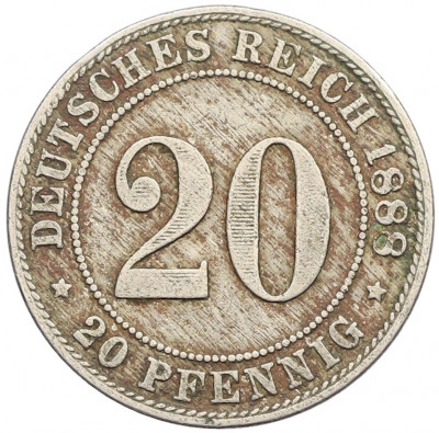 20 пфеннигов 1888 года J Германия