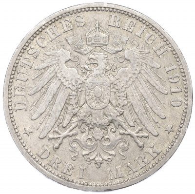 3 марки 1910 года Германия (Гессен)