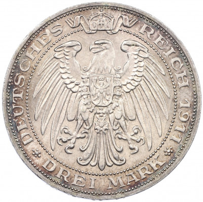 3 марки 1911 года Германия (Пруссия) «Бреславский университет»