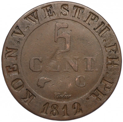 5 сантимов 1812 года Вестфалия