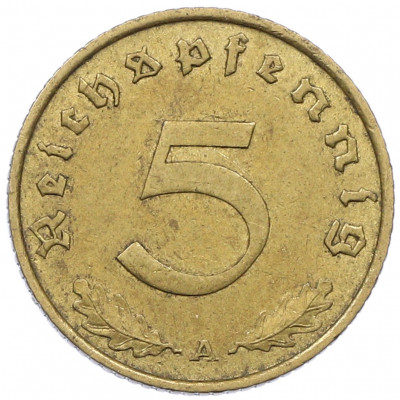 5 рейхспфеннигов 1938 года A Германия