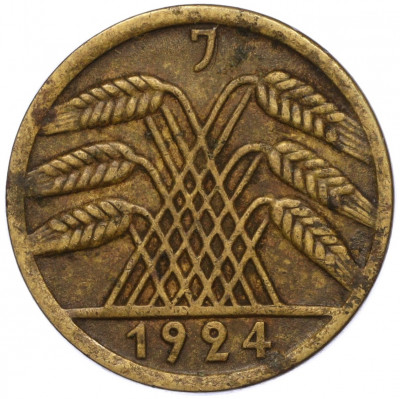 50 рентенпфеннигов 1924 года J Германия