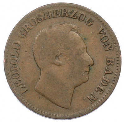 1 крейцер 1852 года Баден