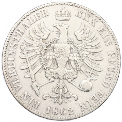 1 союзный талер 1862 года Пруссия