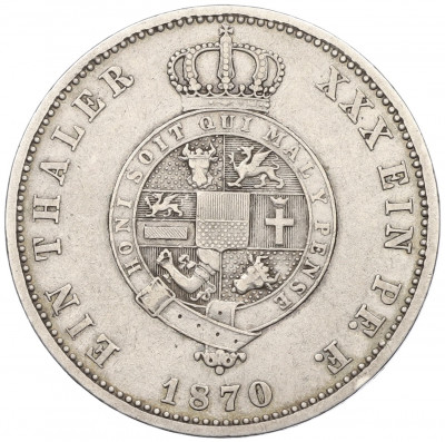 1 талер 1870 года Мекленбург-Стрелиц