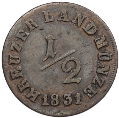 1/2 крейцера 1831 года Саксен-Мейнинген