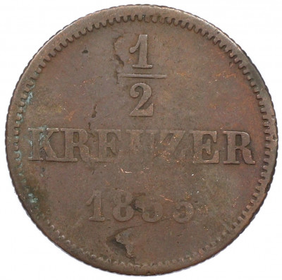 1/2 крейцера 1855 года Бавария