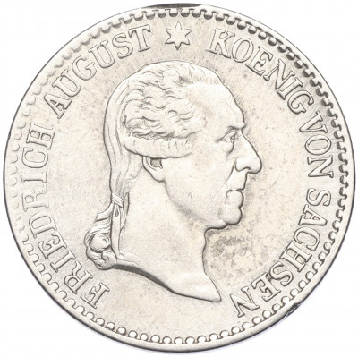 1/6 талера 1827 года Саксония «Смерть Короля Фридриха Августа I»