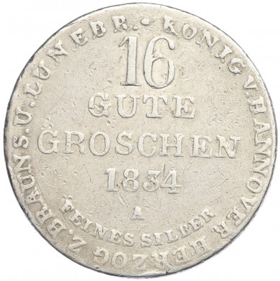 16 грошей 1834 года Ганновер
