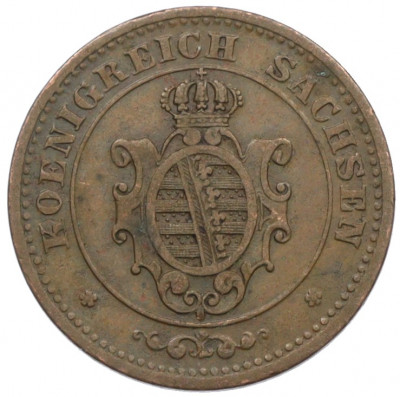 2 пфеннига 1864 года Саксония