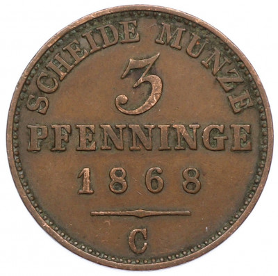 3 пфеннига 1868 года C Пруссия