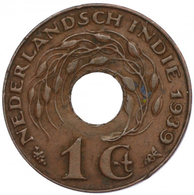 1 цент 1939 года Голландская Ост-Индия