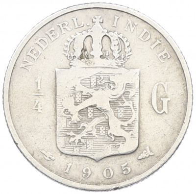 1/4 гульдена 1905 года Голландская Ост-Индия