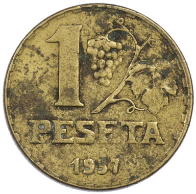 1 песета 1937 года Испания