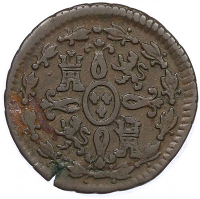 2 мараведи 1827 года Испания
