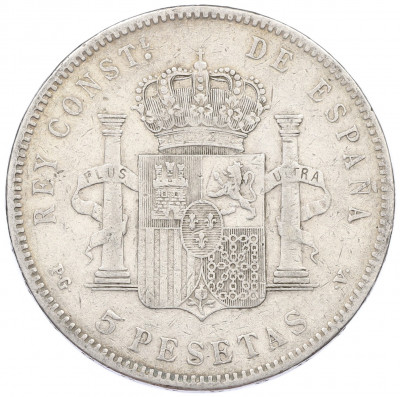 5 песет 1896 года Испания
