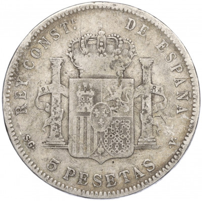 5 песет 1898 года Испания