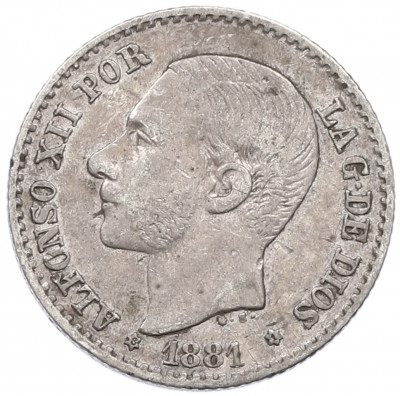 50 сентимо 1881 года Испания