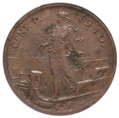 1 чентезимо 1910 года Италия