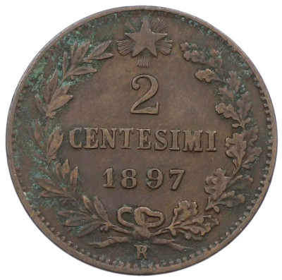 2 чентезимо 1897 года Италия