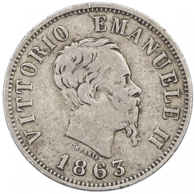 50 чентезимо 1863 года Италия