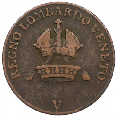 1 чентезимо 1822 года Ломбардия-Венеция