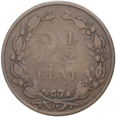 2 1/2 цента 1883 года Нидерланды
