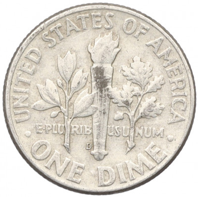 1 дайм (10 центов) 1964 года D США