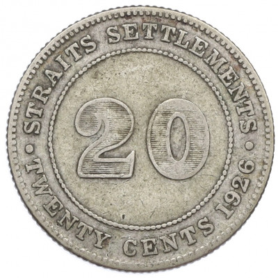 20 центов 1926 года Стрейтс Сетлментс