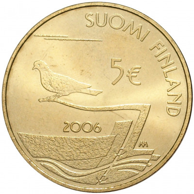 5 евро 2006 года Финляндия «150 лет демилитаризации Аландов»