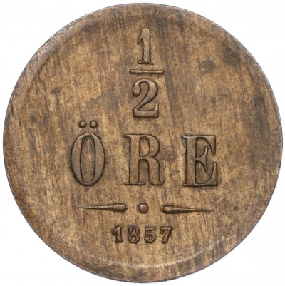 1/2 эре 1857 года Швеция