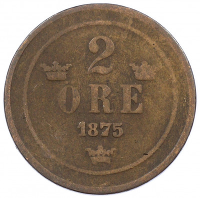 2 эре 1875 года Швеция