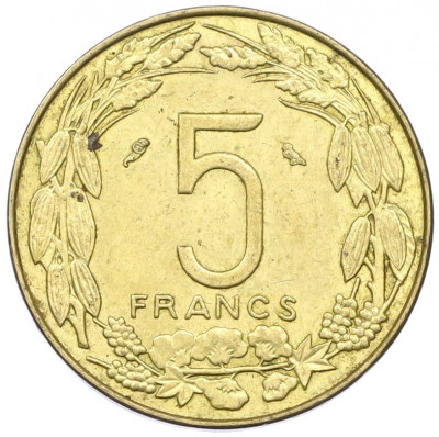 5 франков 1967 года Экваториальная Африка (Камерун)