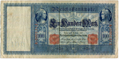 100 марок 1909 года Германия