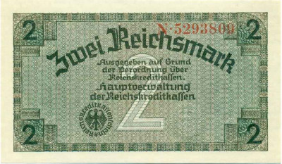 2 рейхсмарки 1940 года Германия (Для оккупированных территорий)