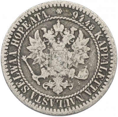 1 марка 1865 года Русская Финляндия