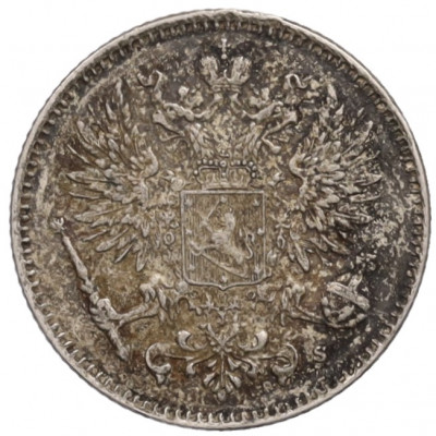 50 пенни 1917 года Русская Финляндия (Орел с коронами)